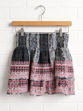 Ramy Brook Smocked Tiered Mini Skirt